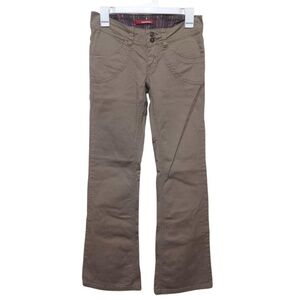 tan union bay low rise flare pants